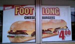 Carl's Jr. Footlong Cheeseburger