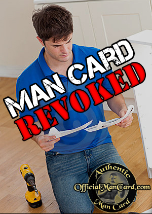 man_reading_instructions_mancard_revoked Man Reading Instructions Gets His Man Card Revoked